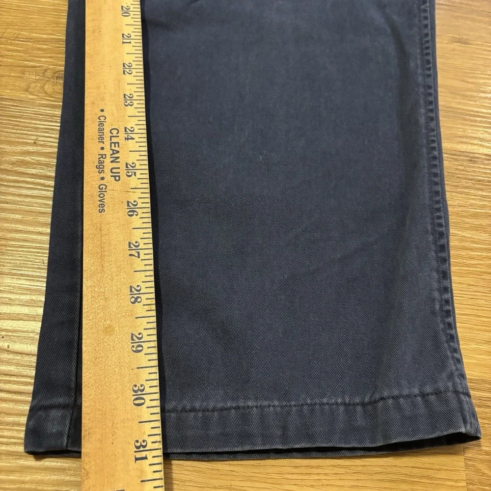 VTG Polo Ralph Lauren Andrew Pants Mens 35x32 Navy Blue Double-Pleated Made USA